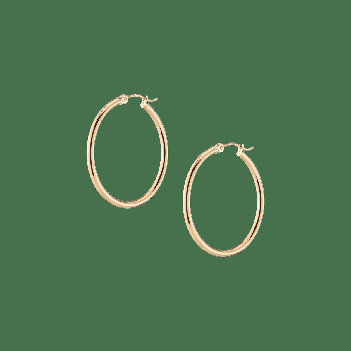 Gold Hoop Earrings - 2mm