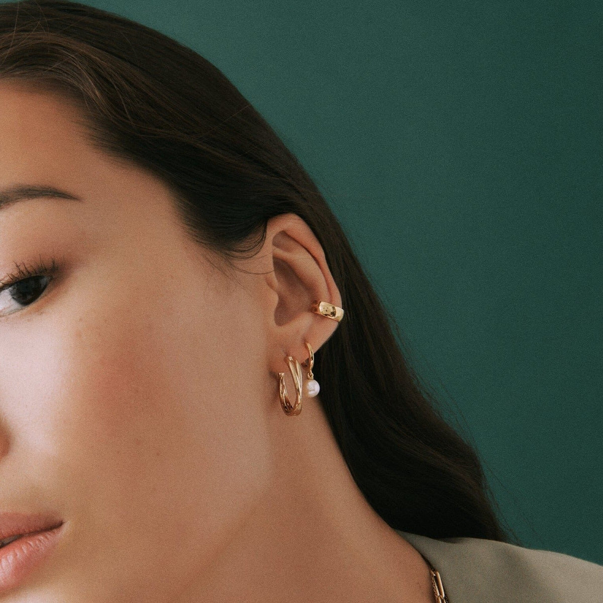 Crossover Hoop Earrings