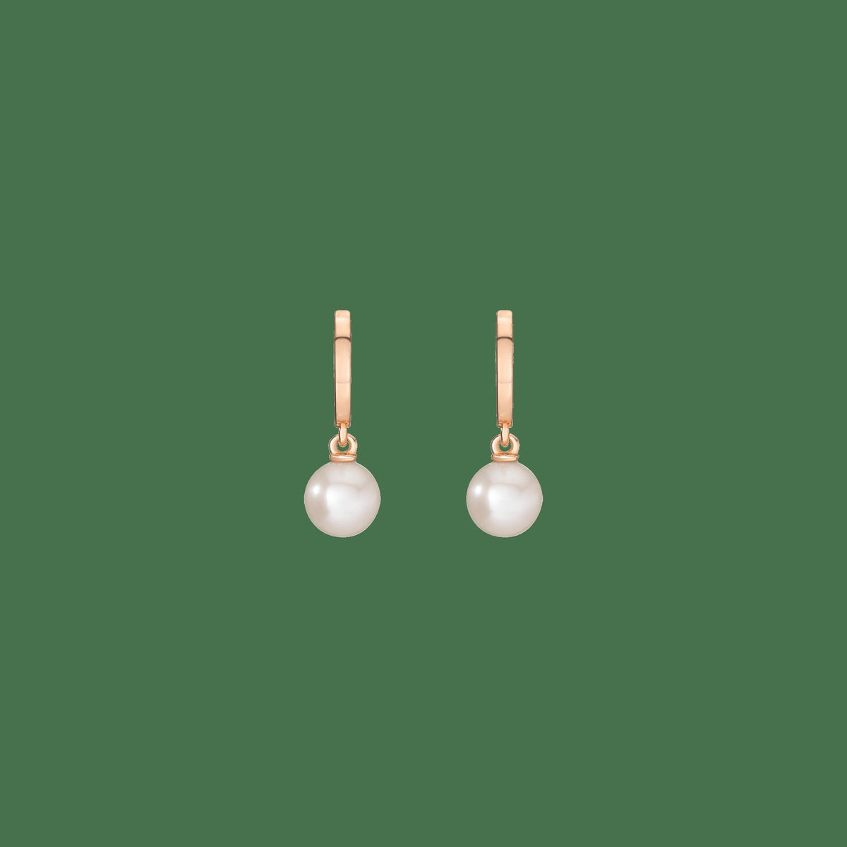 Pearl Huggie Earrings