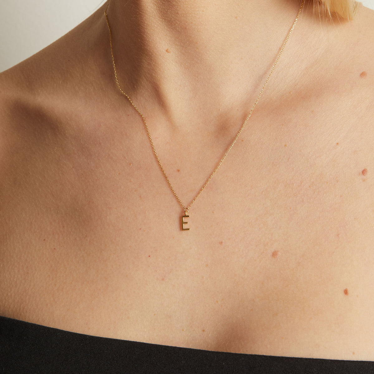Gold Station Letter Necklace