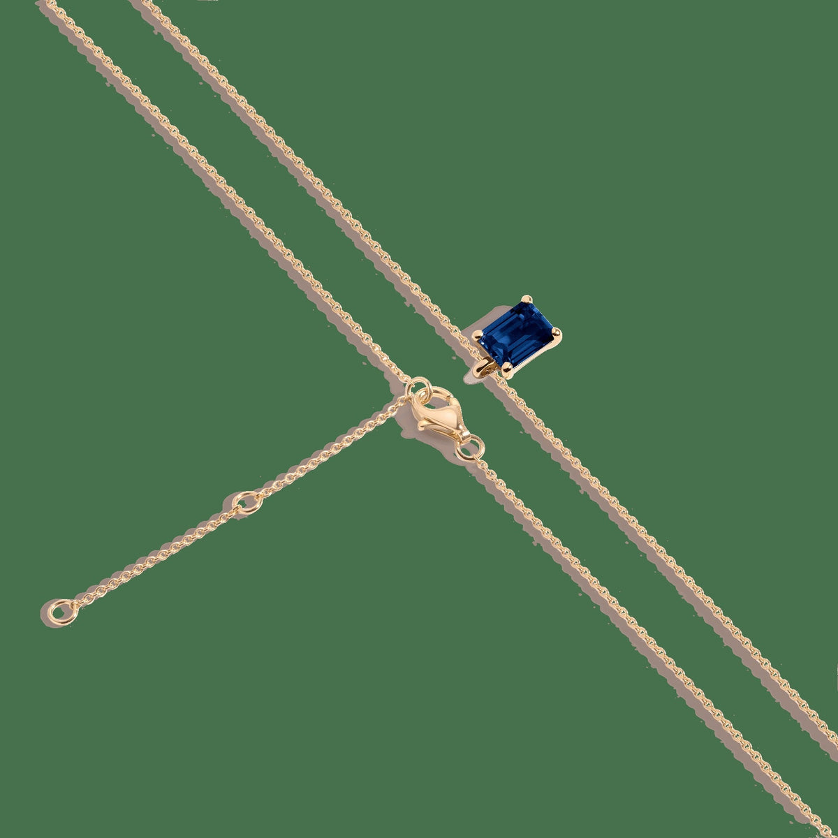 Emerald Gemstone Solitaire Necklace