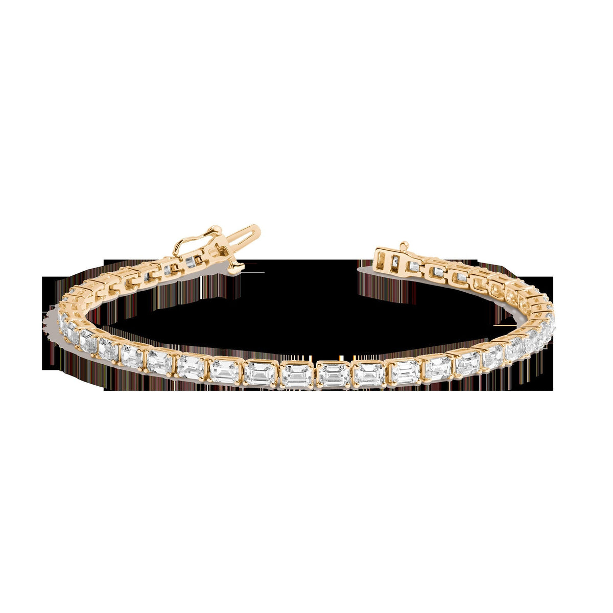 Lab Grown Diamond Emerald Tennis Bracelet