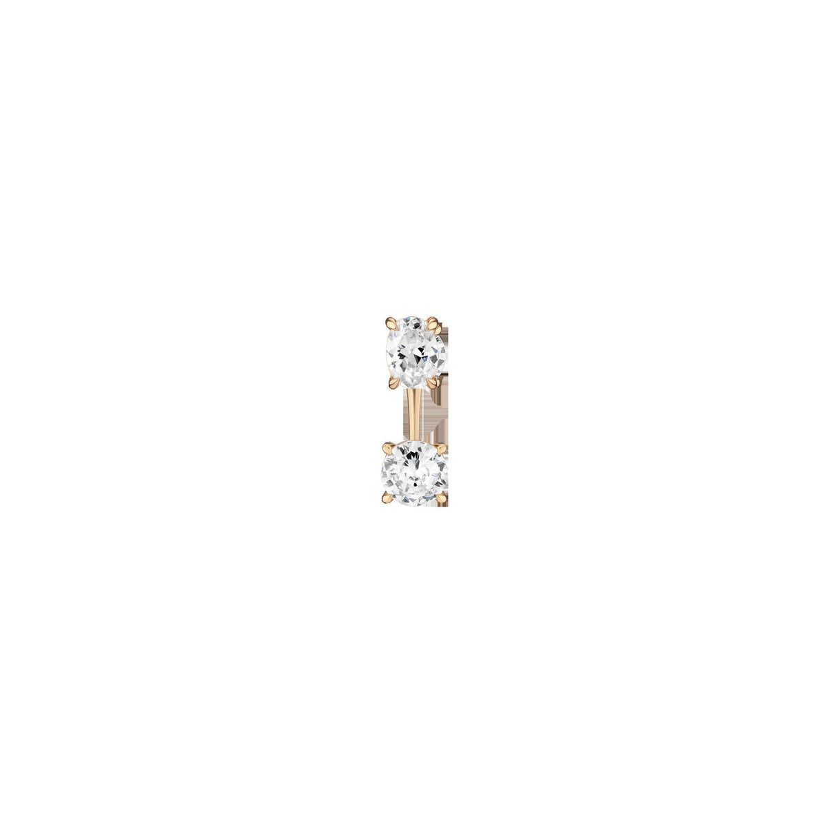 Lab Grown Diamond Ear Jacket - 1ct Round Bottom Stone