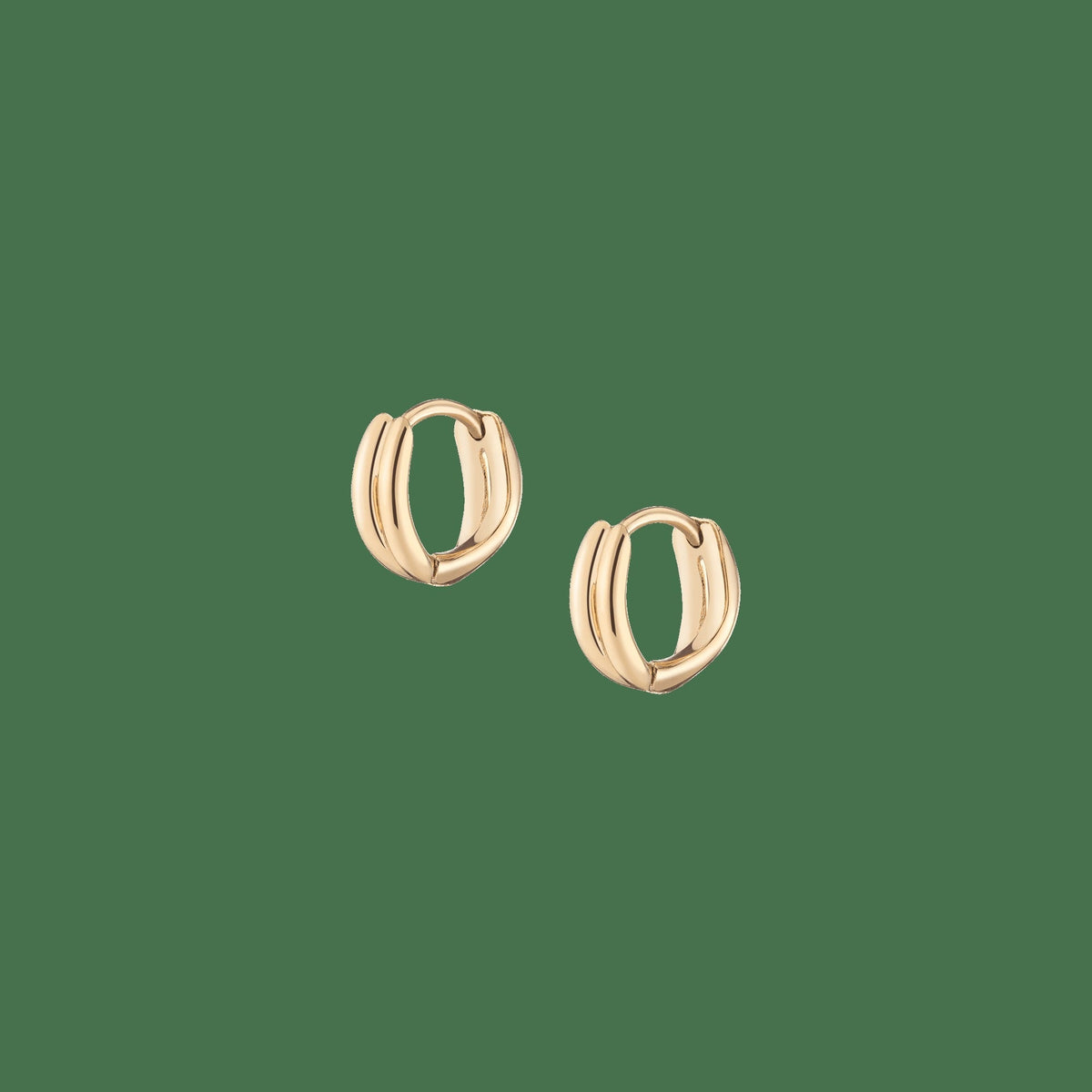 Crossover Huggie Earrings
