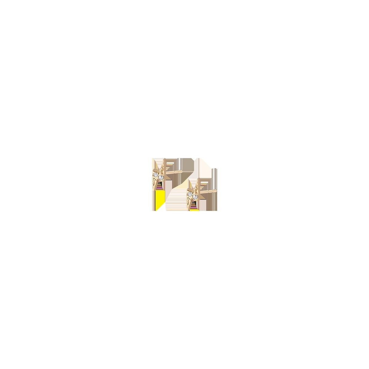 Lab Grown White Sapphire Bolt Stud Earrings