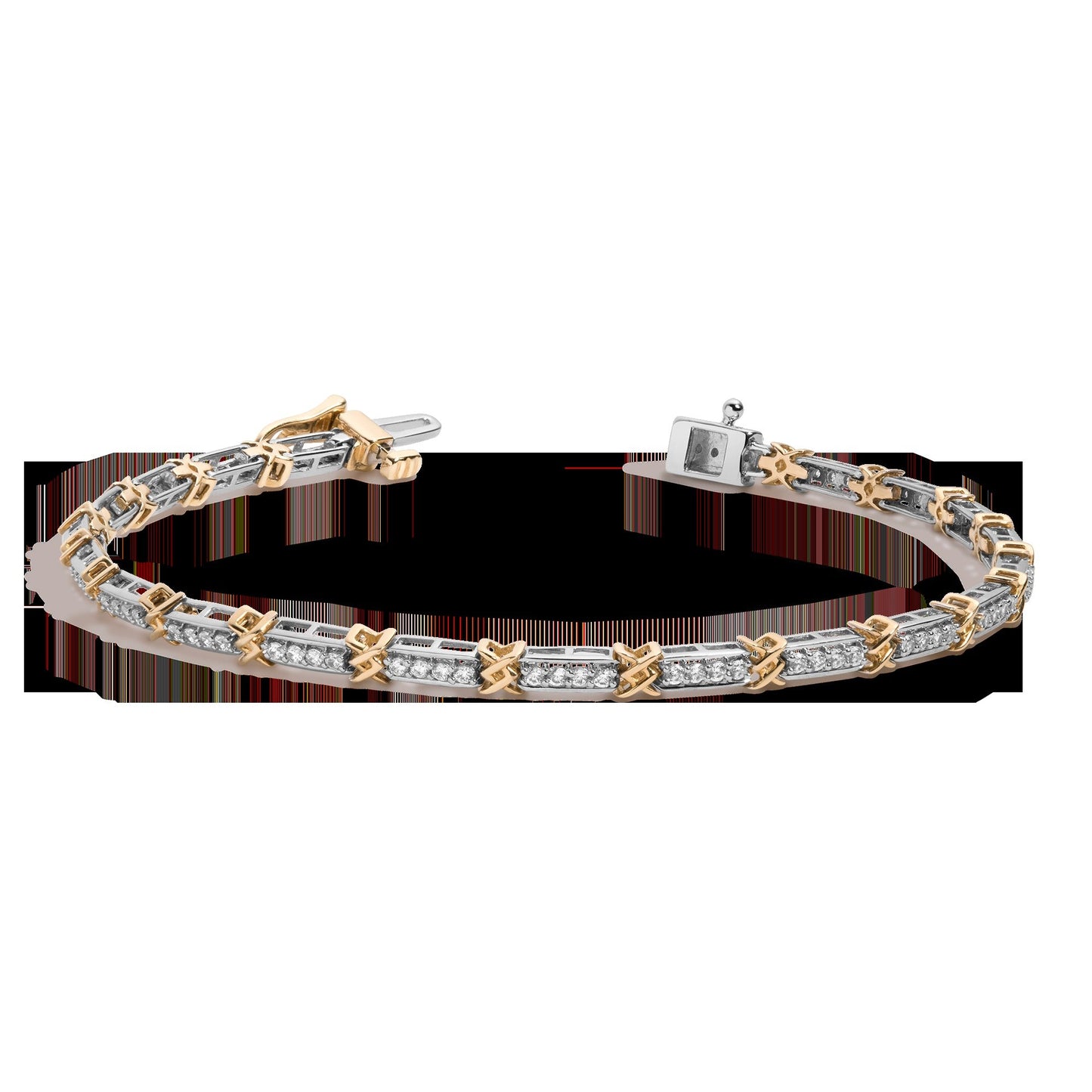 Mini Lab Grown Diamond X Tennis Bracelet