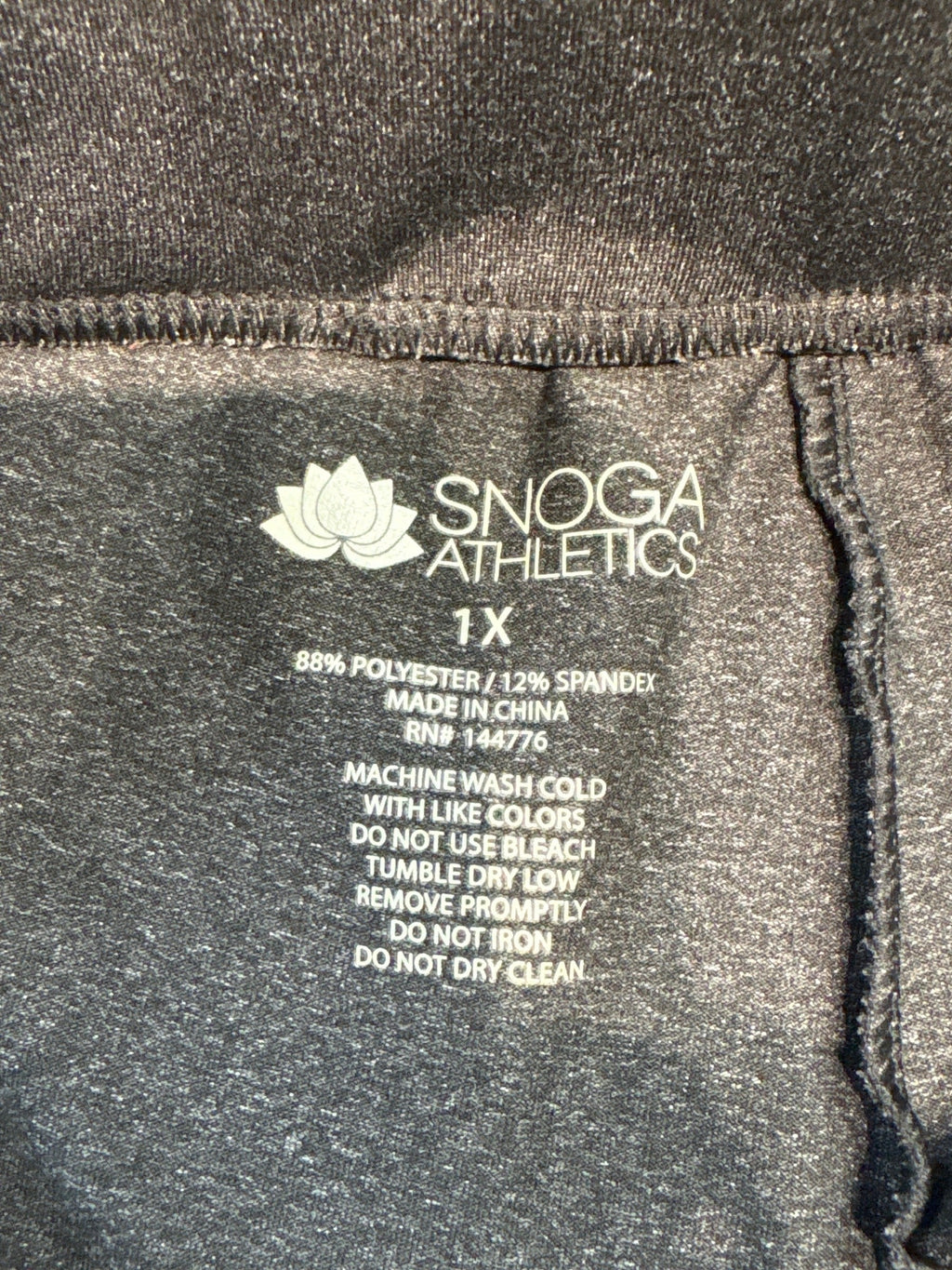 Snoga Athletics Gray/Black Skirted Leggings, 1X