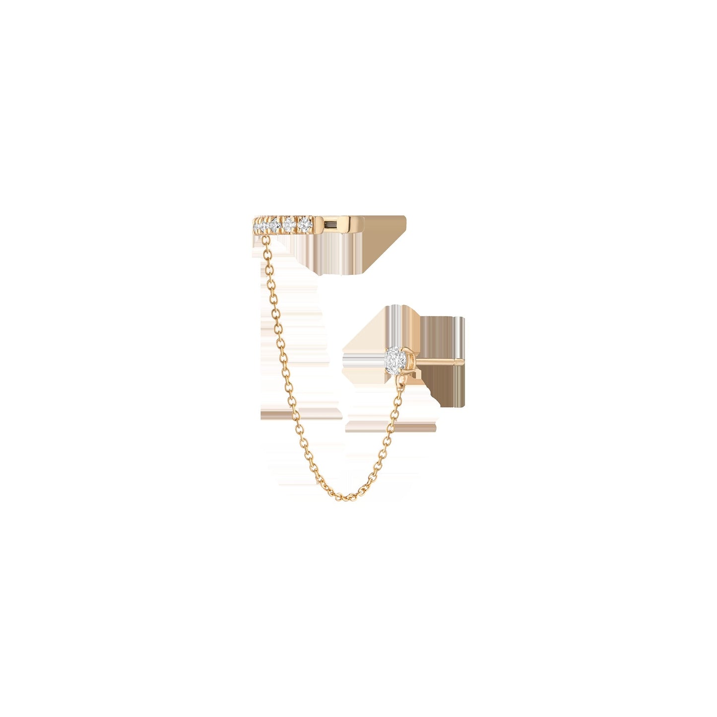 Aurate x Frye: Lab Grown Diamond Stud and Ear Cuff