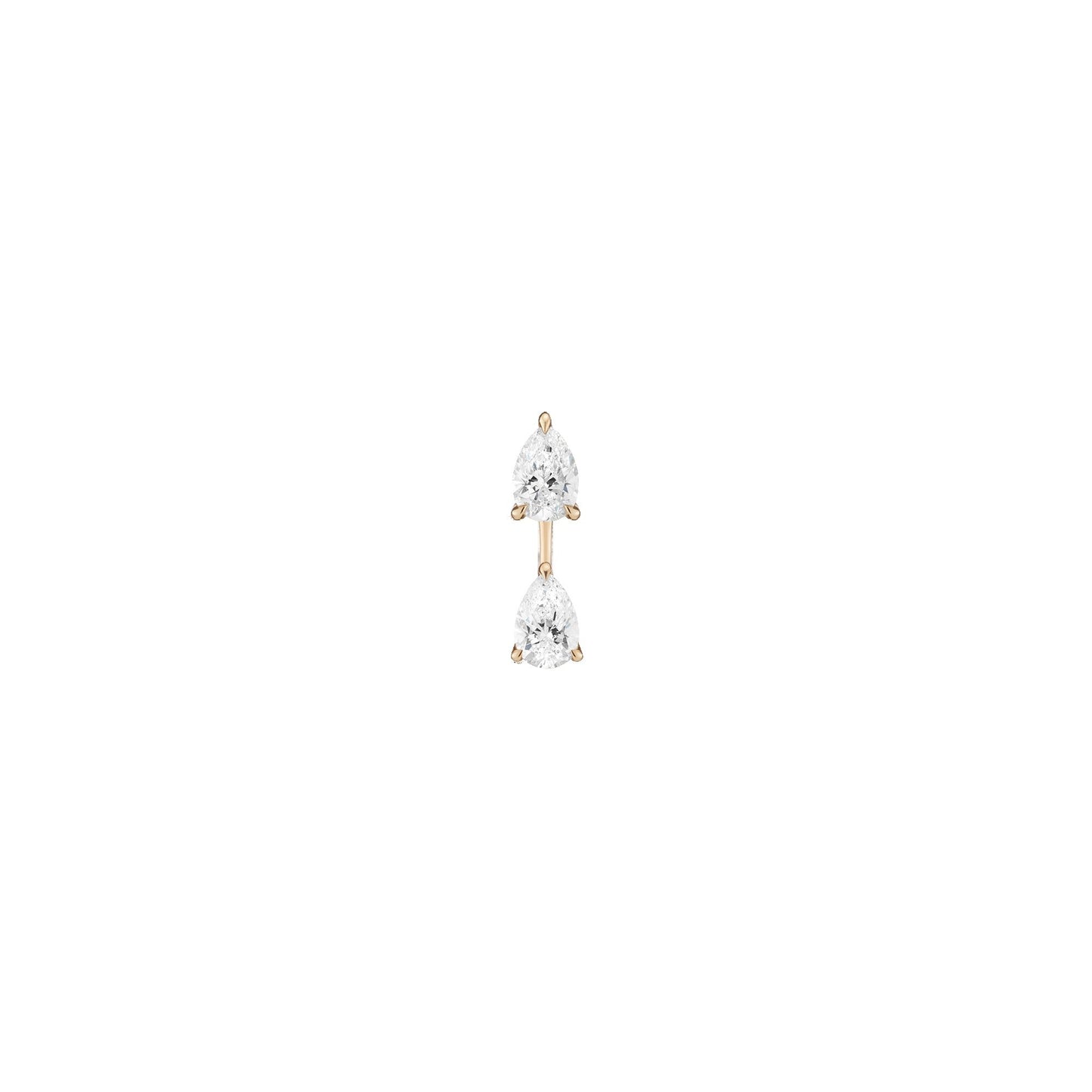 Lab Grown Diamond Ear Jacket - 0.5ct Pear Bottom Stone