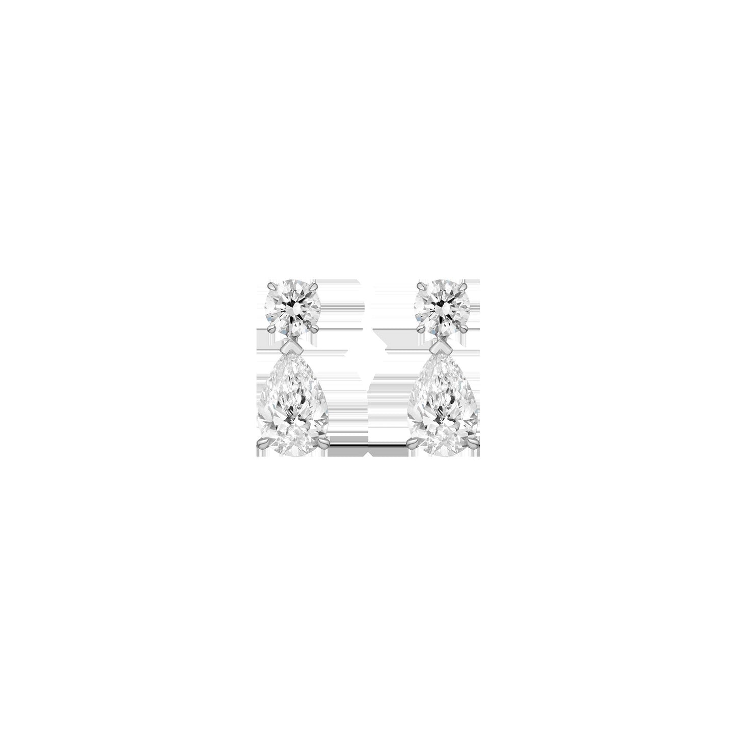 Lab Grown Diamond Pear Drop Earrings