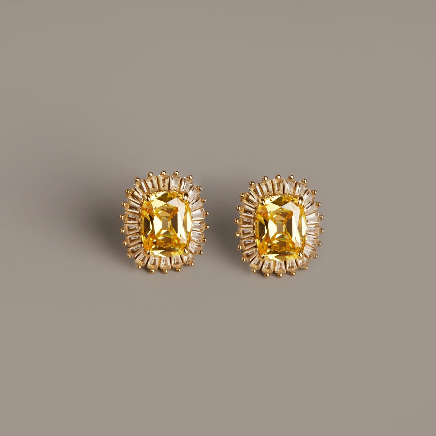 Lab Grown Yellow Canary Alexandra Earrings