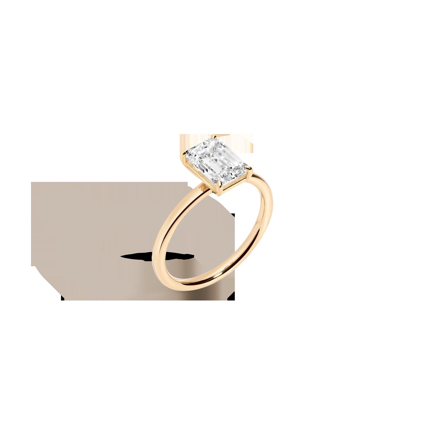 2ct Emerald Lab Grown Diamond Solitaire Ring