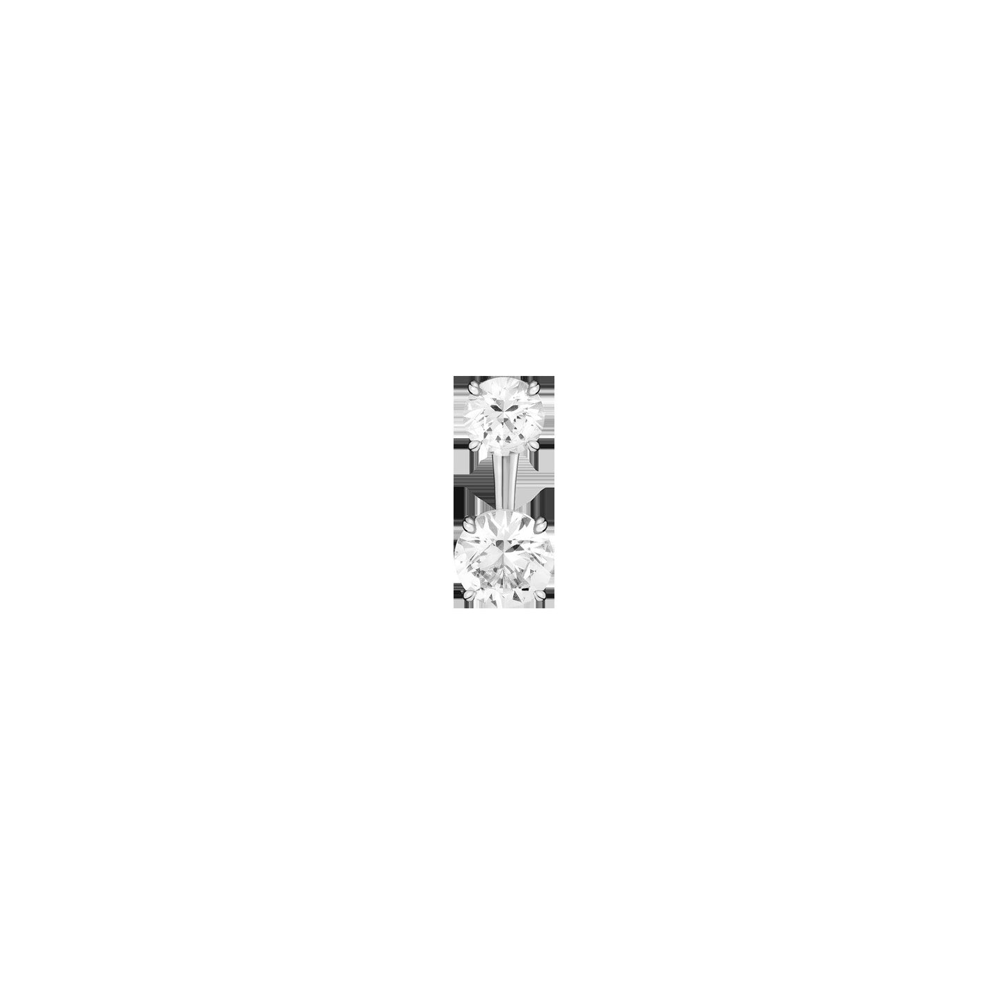 Lab Grown White Sapphire Ear Jacket