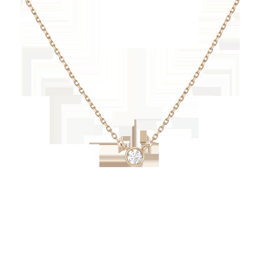 Medium Diamond Bezel Necklace