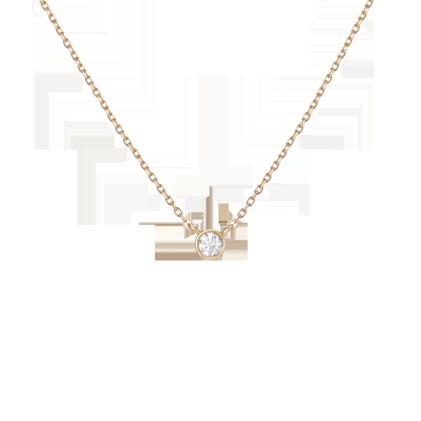 Medium Diamond Bezel Necklace