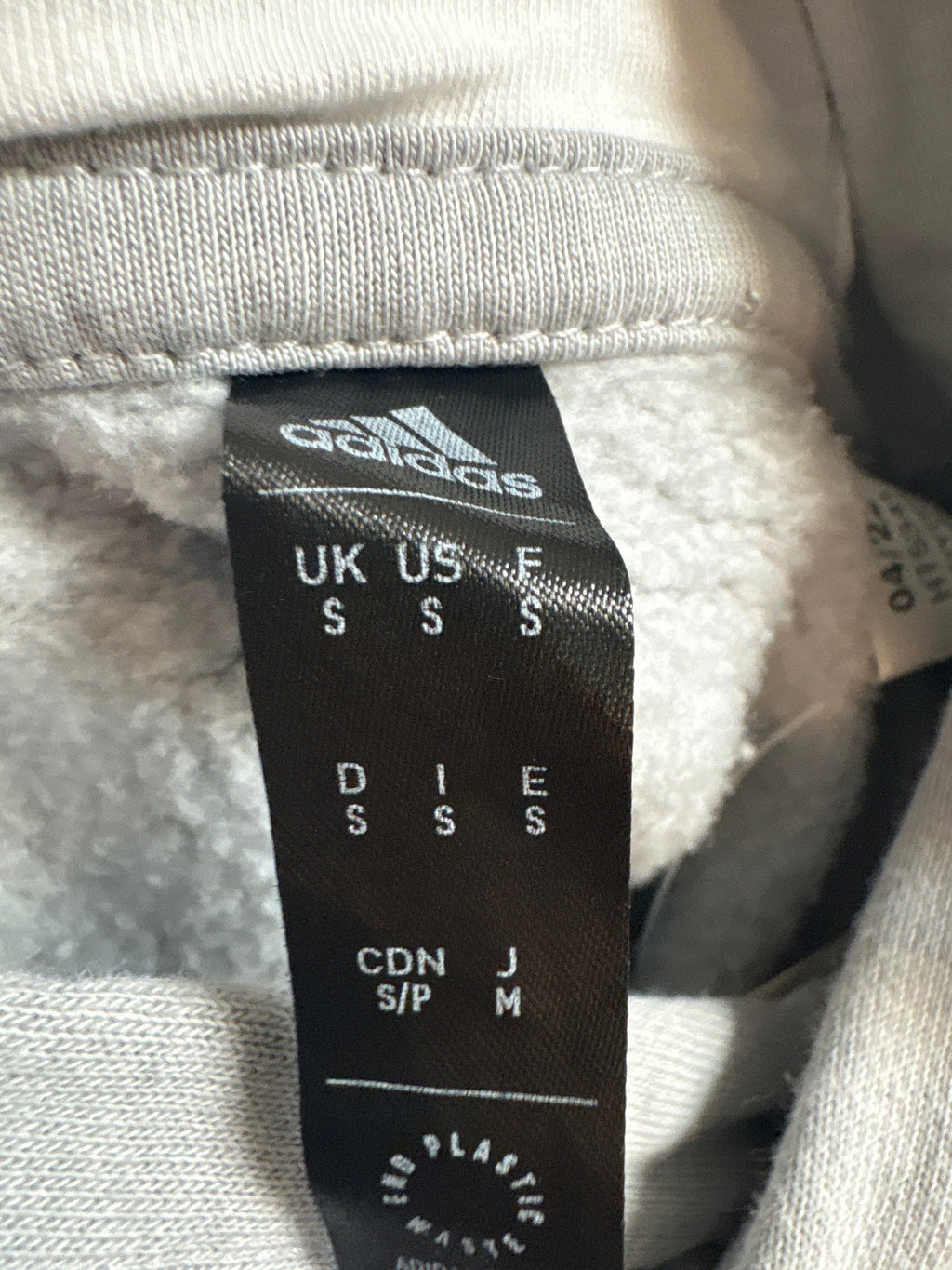 Adidas Gray Hoodie Sweatshirt, S