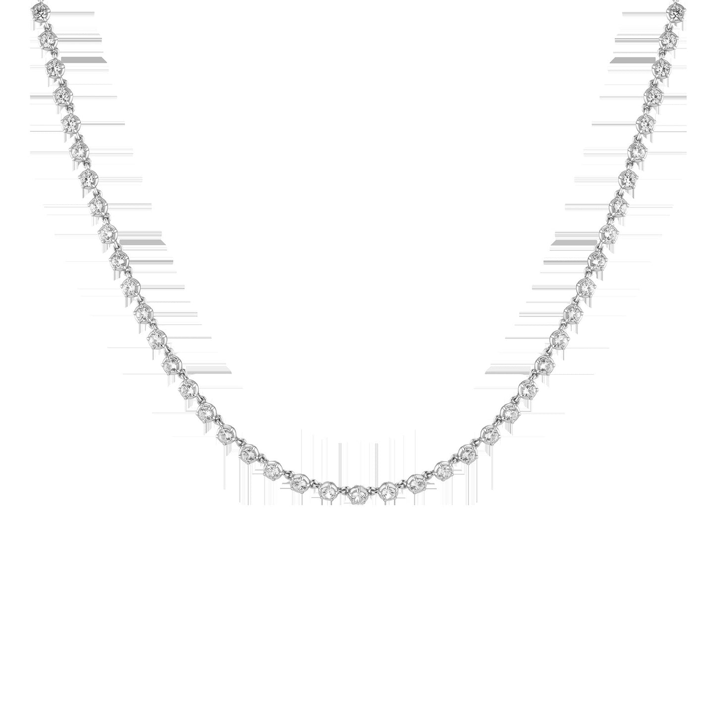 Lab Grown Diamond Georgian Tennis Necklace