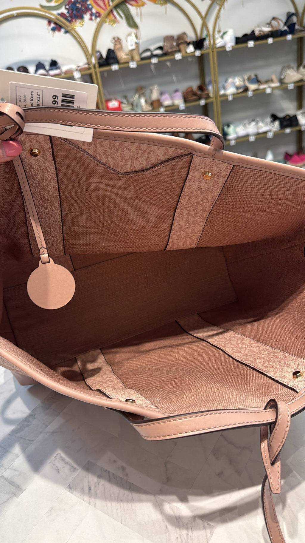 Michael Kors Pink Shoulder Bag, 18"x12"