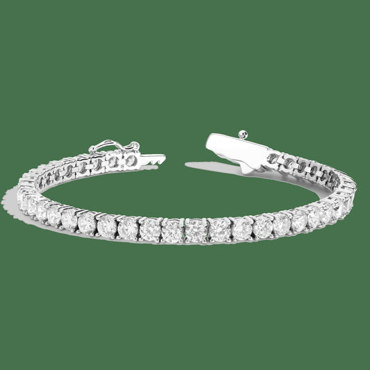 Lab Grown White Sapphire Tennis Bracelet - 10ct