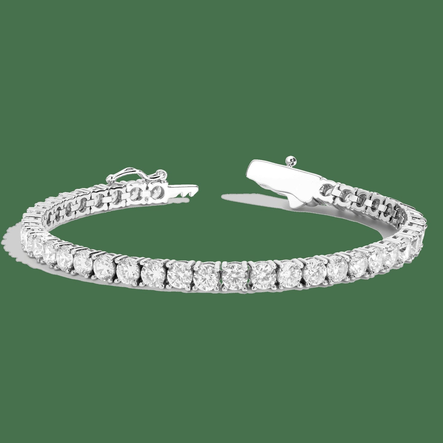 Lab Grown White Sapphire Tennis Bracelet - 10ct
