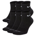Nike Everyday Plus Cushioned Training Ankle Socks 6 Pairs (Black)