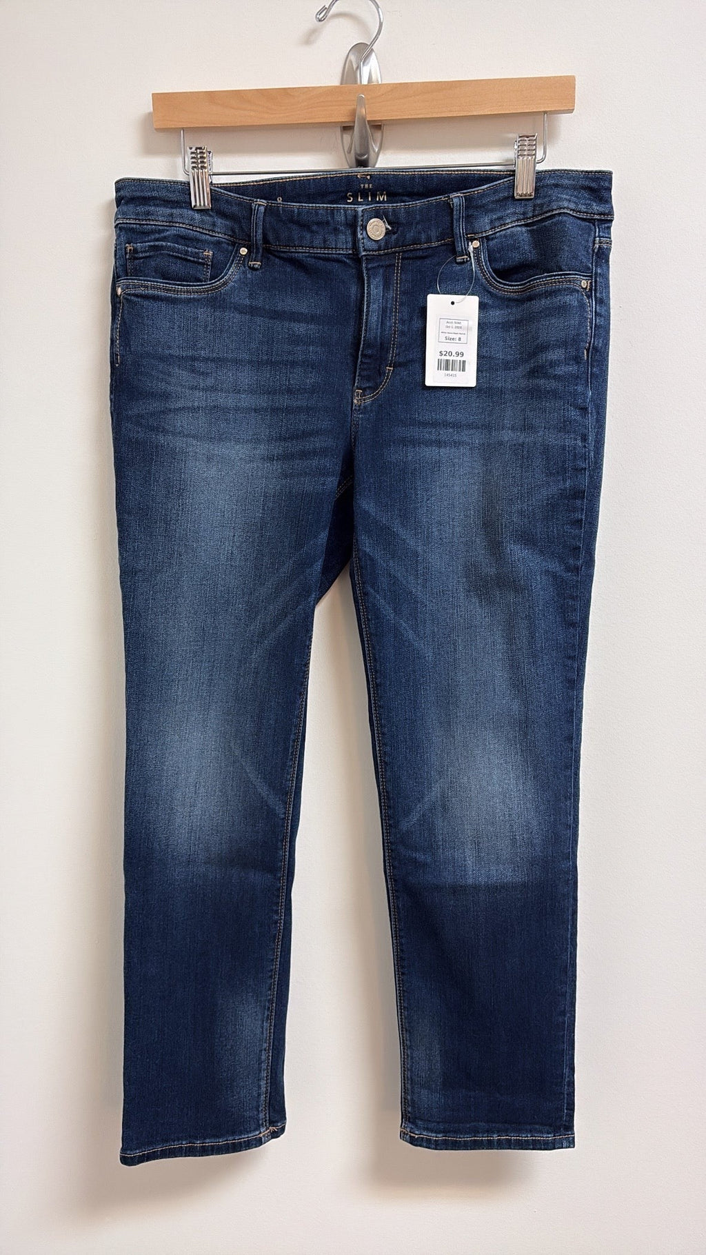 White House Black Market 26" Inseam The Slim Crop Jeans, 8