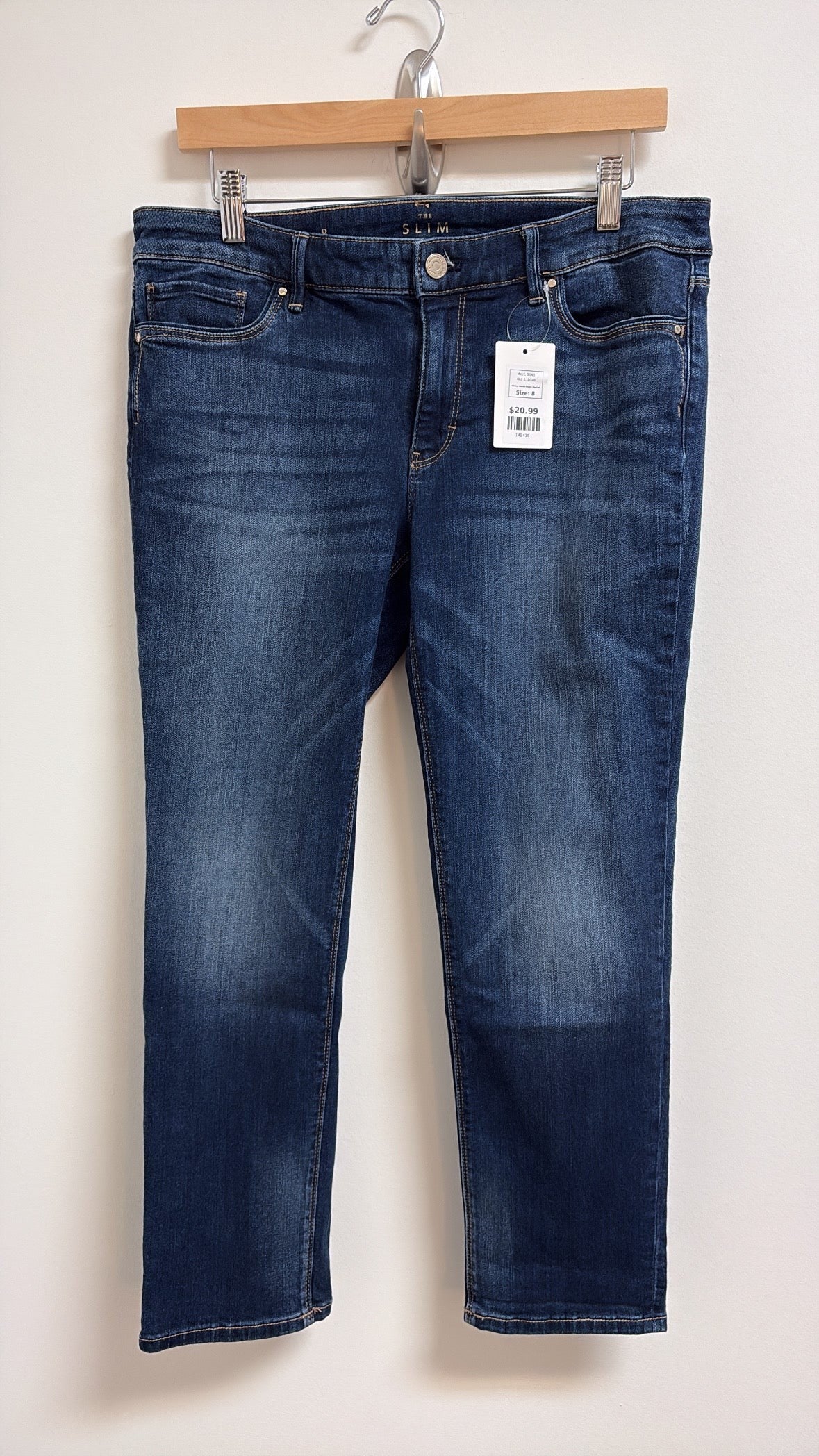 White House Black Market 26" Inseam The Slim Crop Jeans, 8