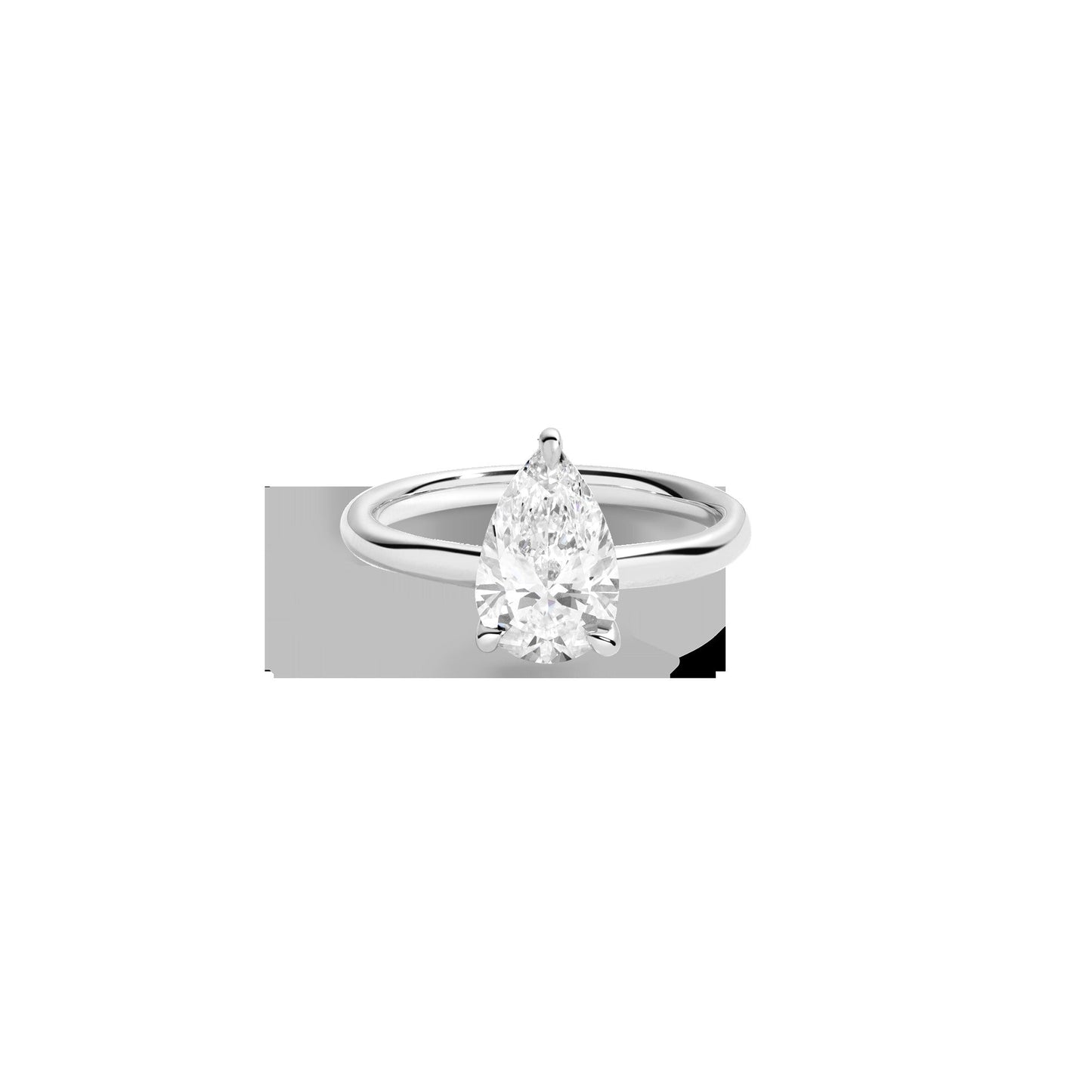 2ct Pear Lab Grown Diamond Solitaire Ring