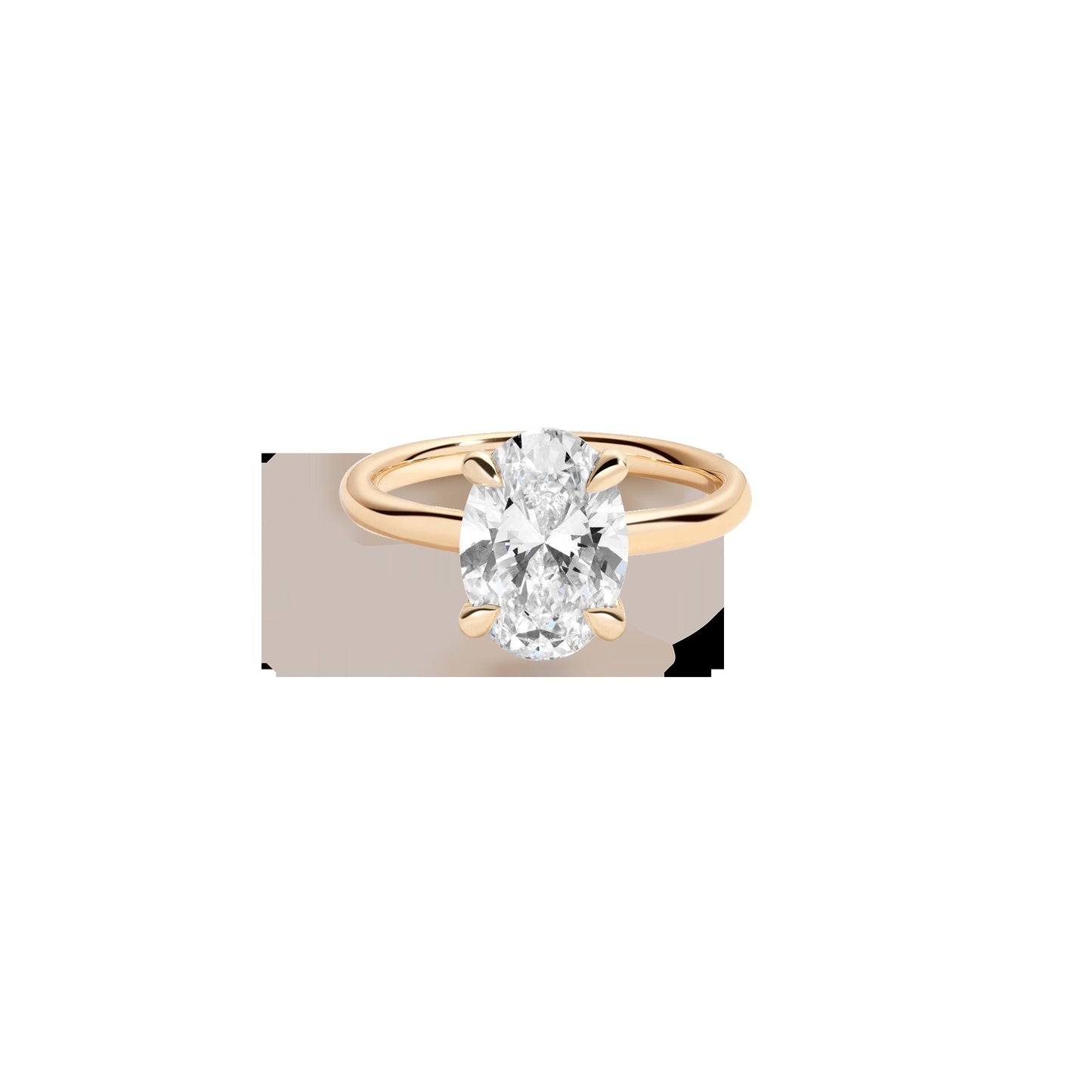 3ct Oval Lab Grown Diamond Solitaire Ring