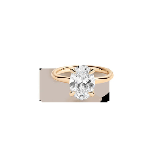 3ct Oval Lab Grown Diamond Solitaire Ring
