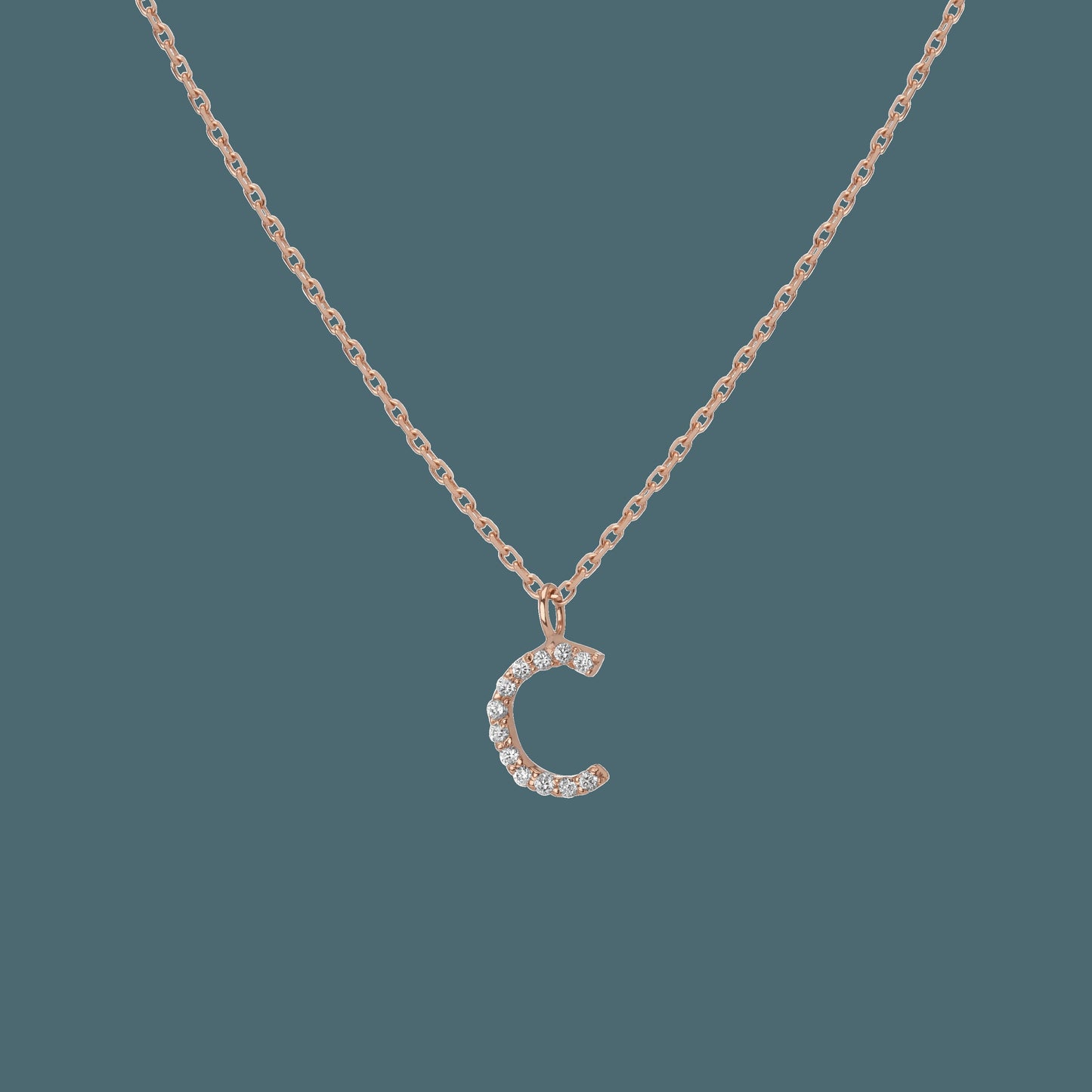 Classic Diamond Letter Necklace