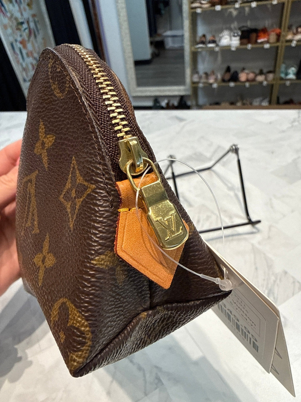 Louis Vuitton Monogram Cosmetic Pouch, 6.7"x4.7"