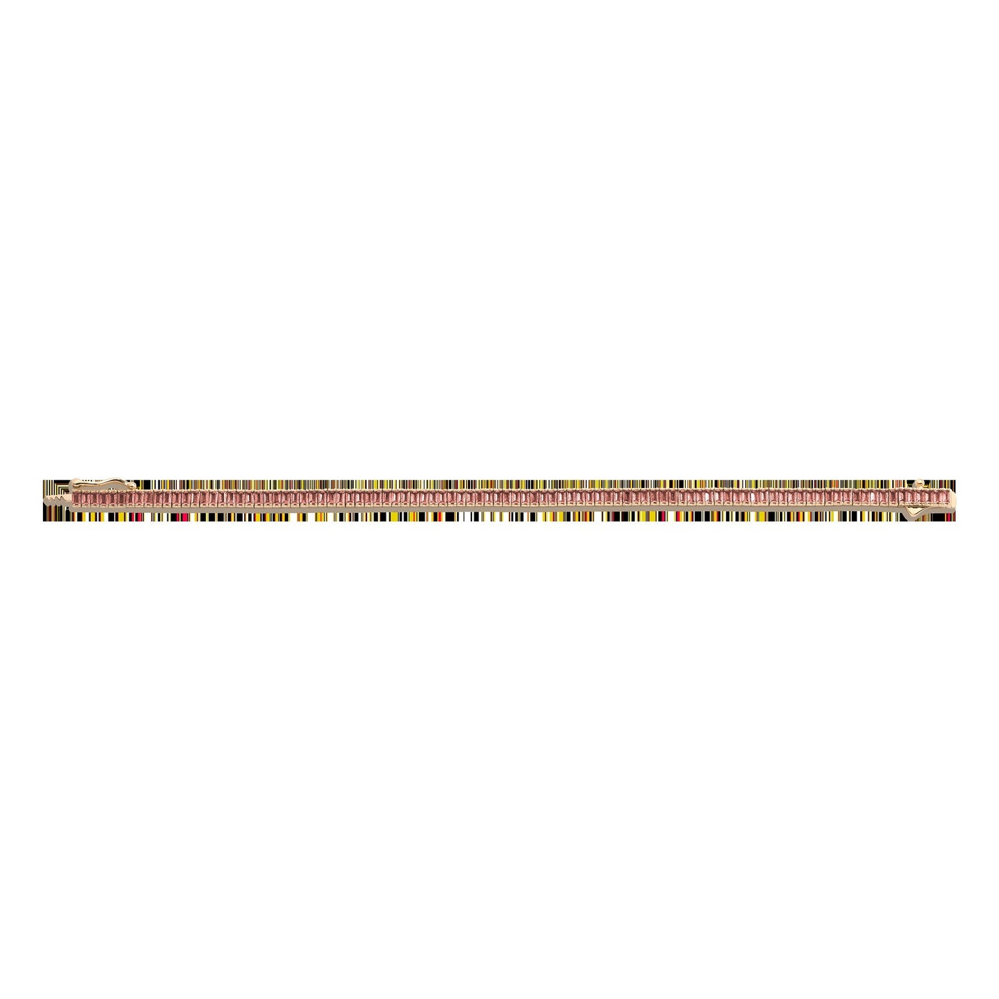 Lab Grown Sunstone Baguette Tennis Bracelet