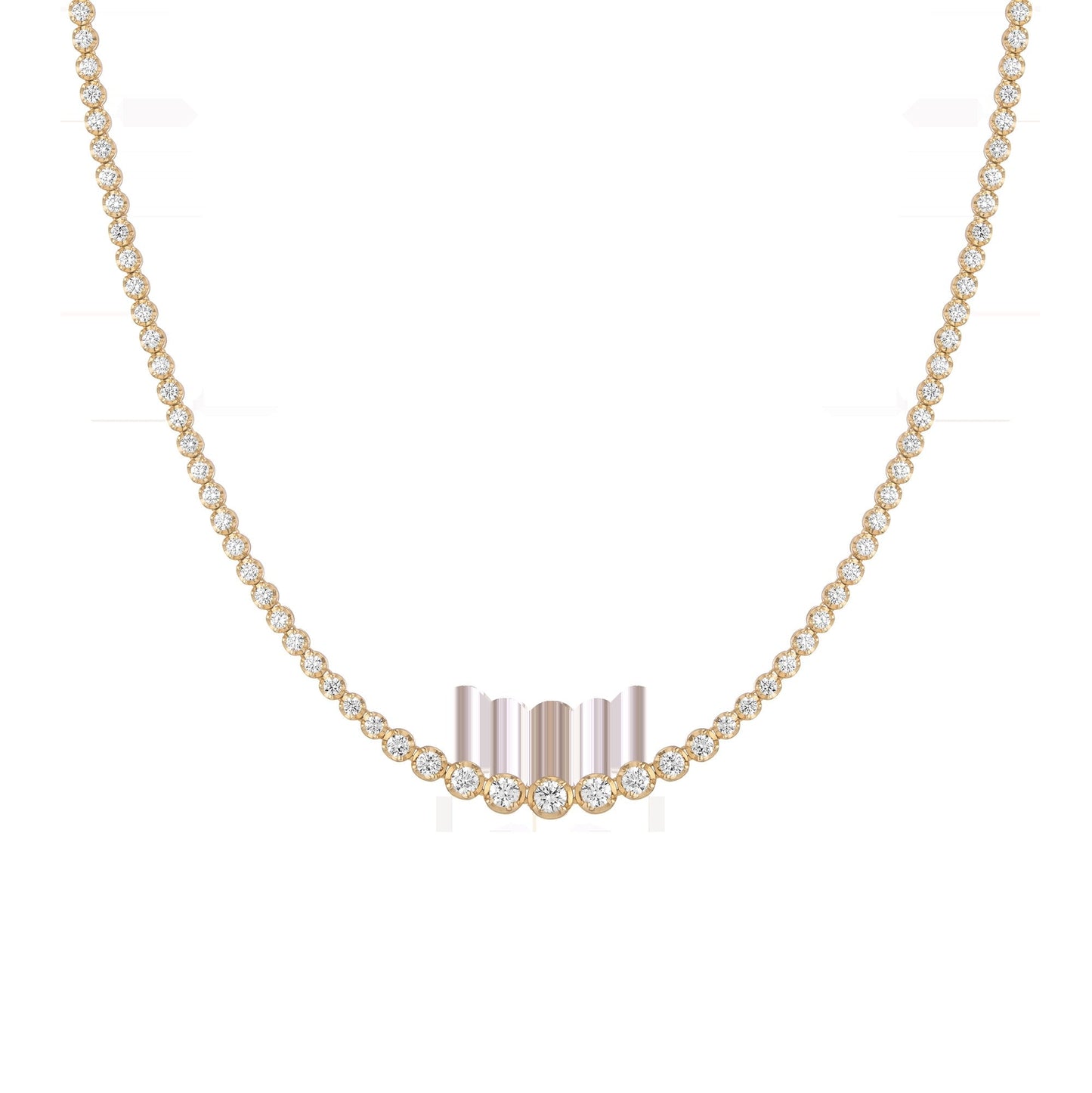 4ct Lab Grown Diamond Graduated Tennis Necklace
