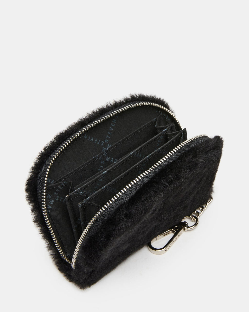 JADEZ FAUX FUR WALLET GIFT SET BLACK