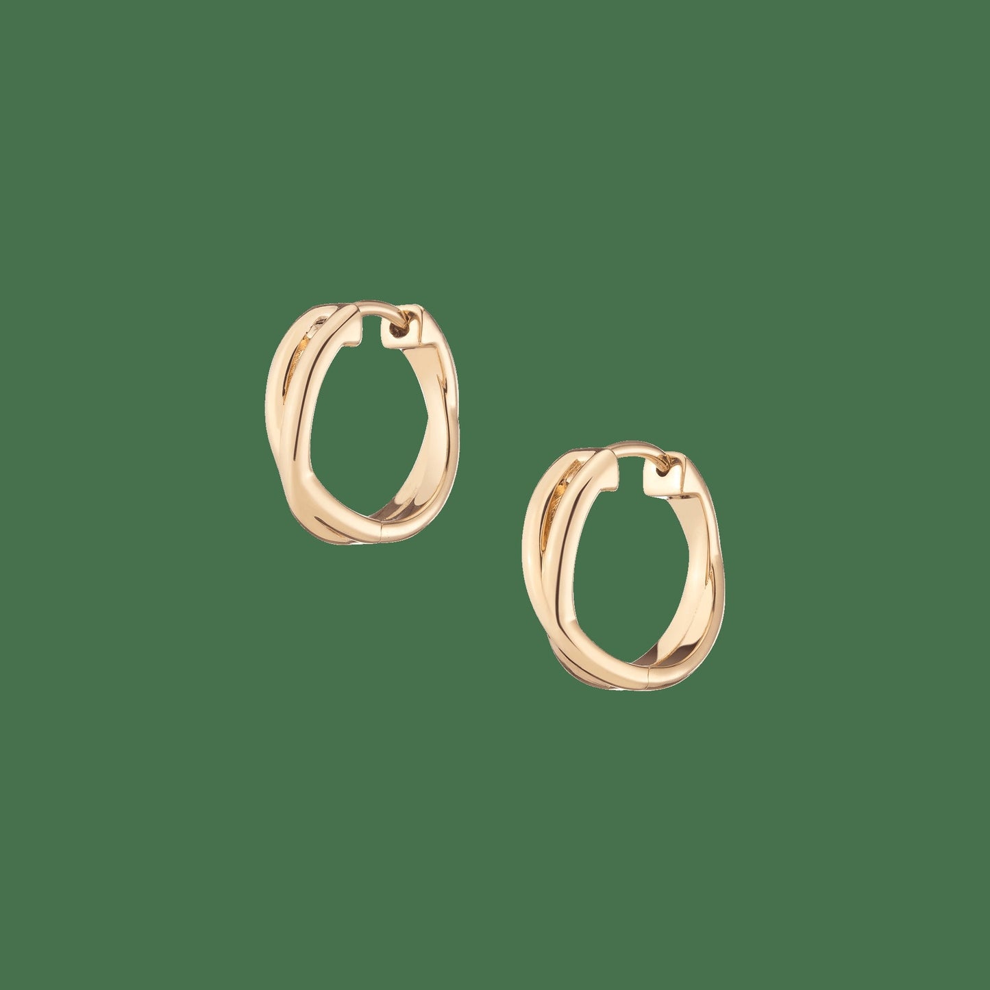 Crossover Huggie Earrings