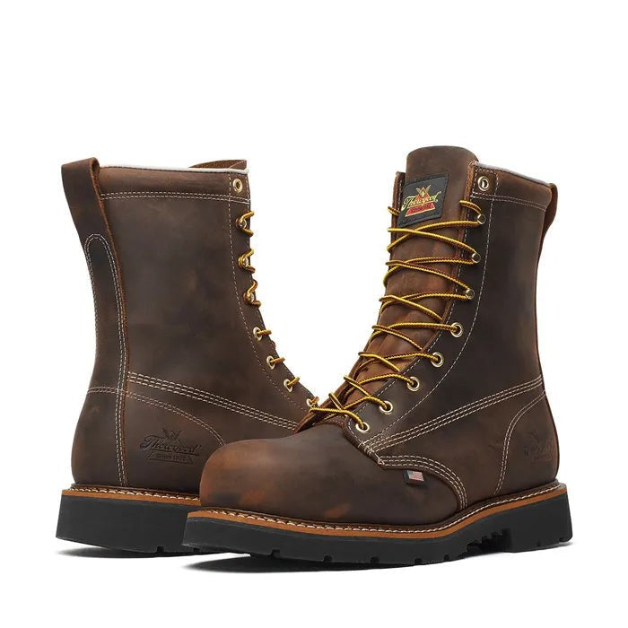 Men's Thorogood American Heritage – 8′′ Crazy Horse Steel Toe Black MAXWear 90TM