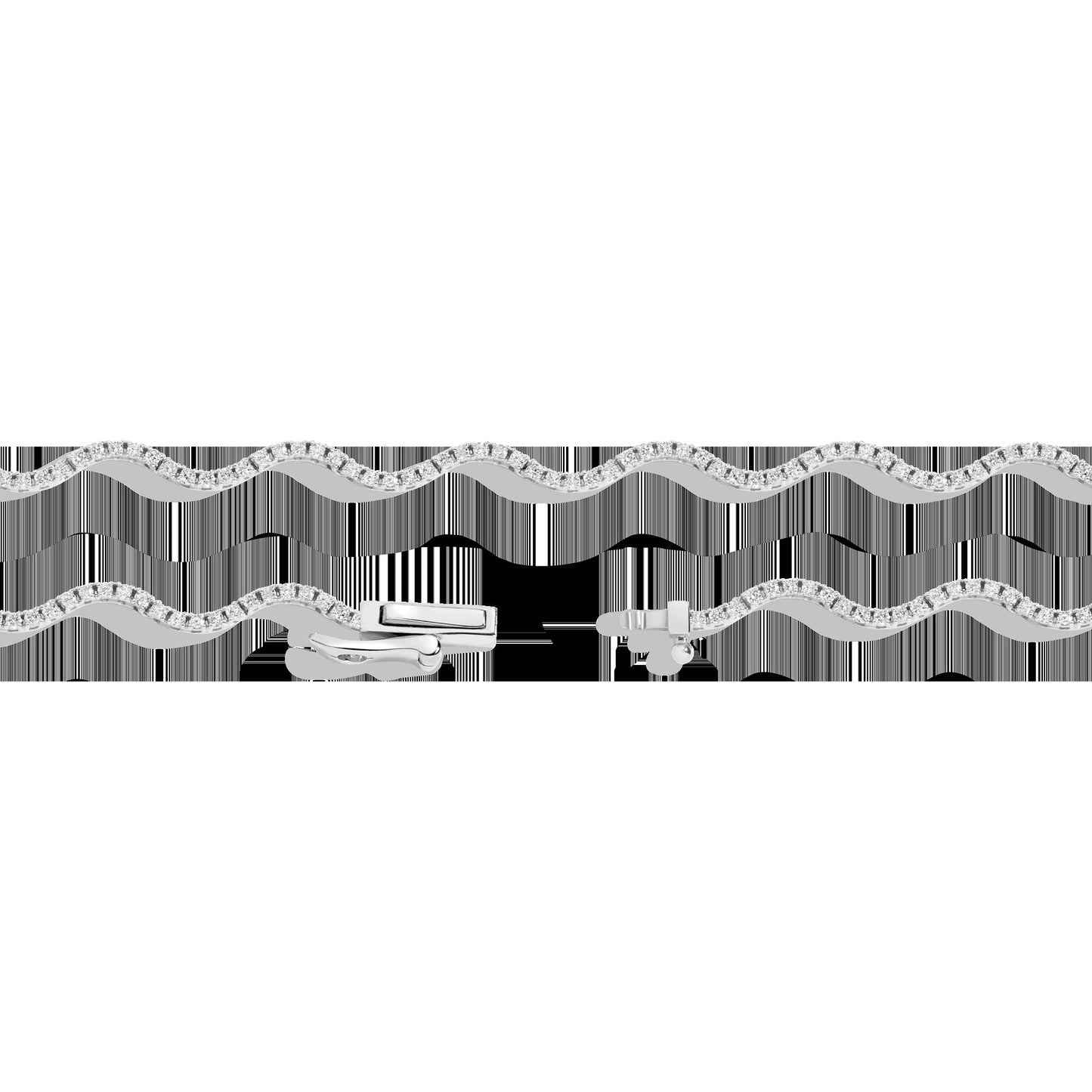 Lab Grown Diamond Wave Tennis Necklace