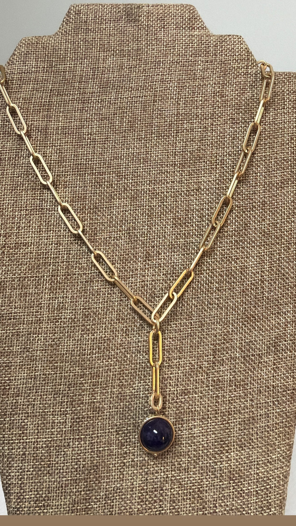 New White House Black Market Gold/Purple Necklace