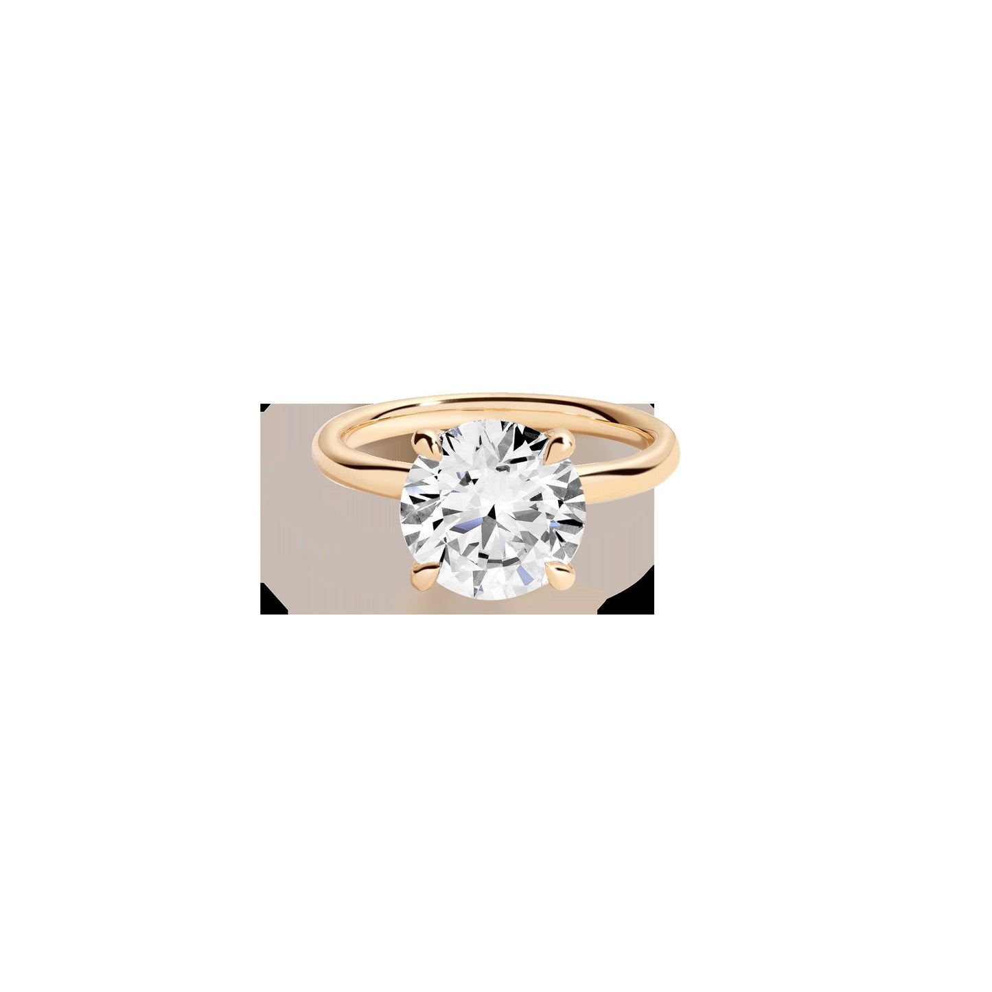 4ct Round Lab Grown Diamond Solitaire Ring