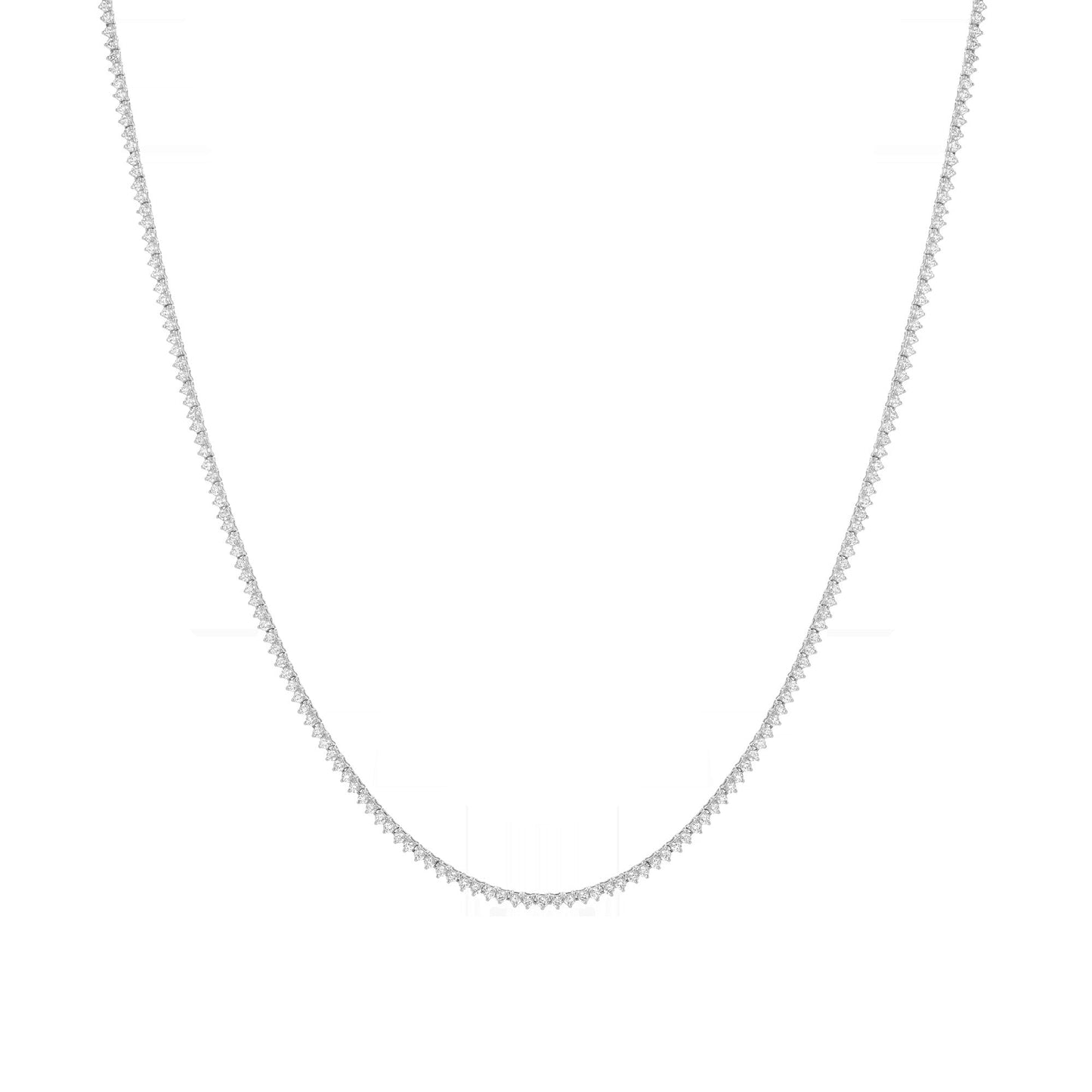 Three-Prong Lab Grown Diamond Tennis Necklace