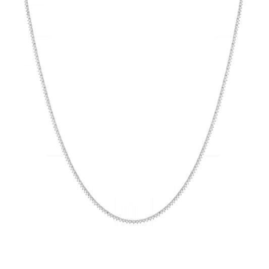 Three-Prong Lab Grown Diamond Tennis Necklace