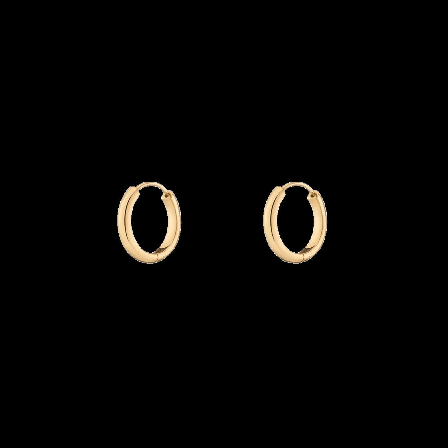 Small Endless Gold Hoop Earrings