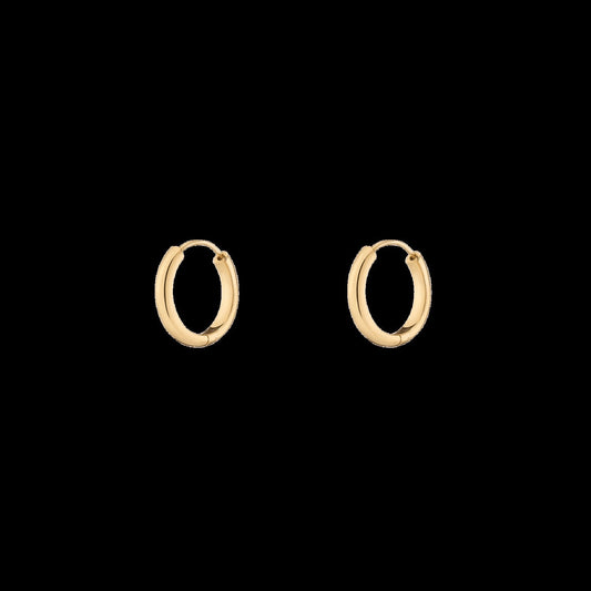 Small Endless Gold Hoop Earrings