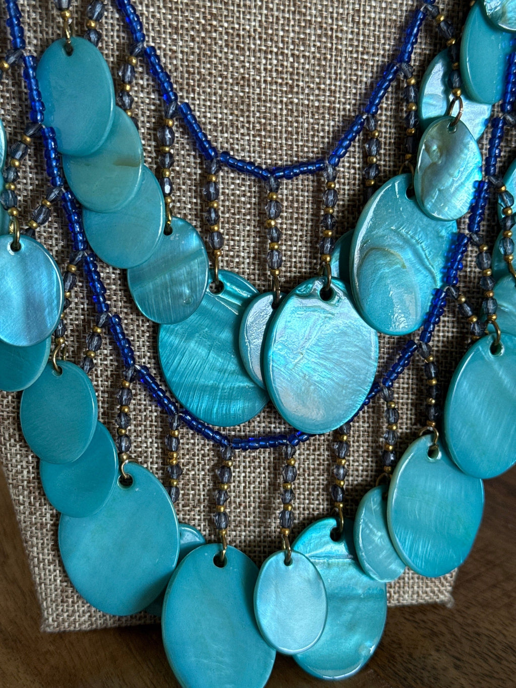 New Chico's Blue Ayana Necklace, 24"