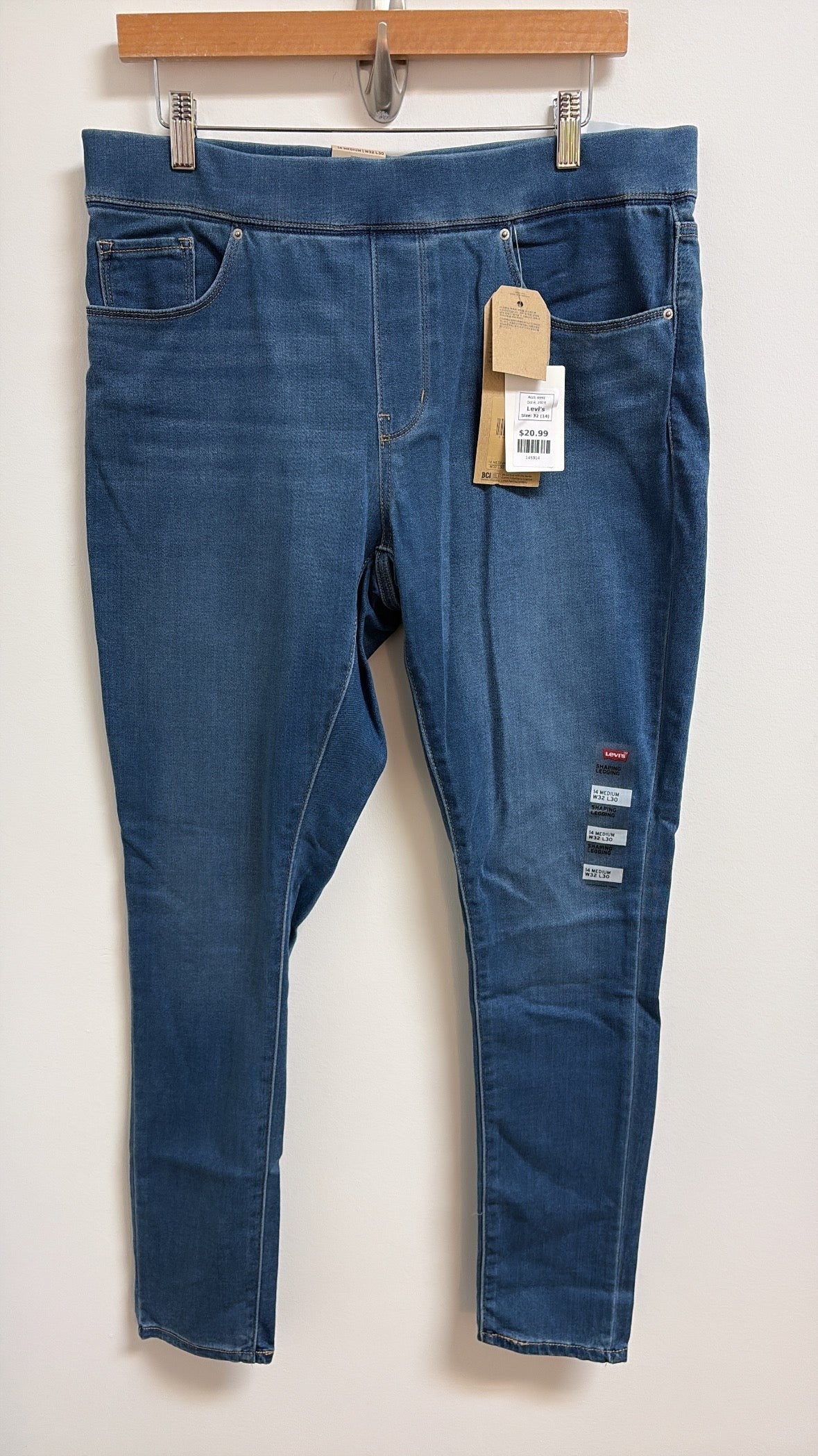 New Levi's 29" Inseam Shaping Legging, 32 (14)
