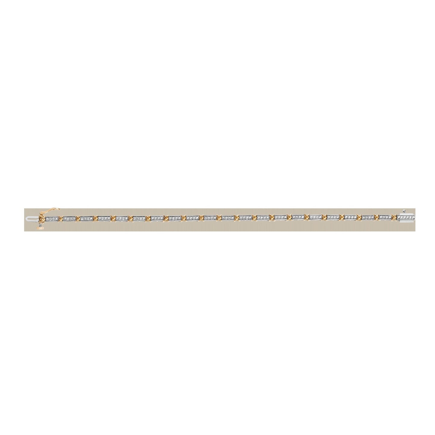 Mini Lab Grown White Sapphire X Tennis Bracelet
