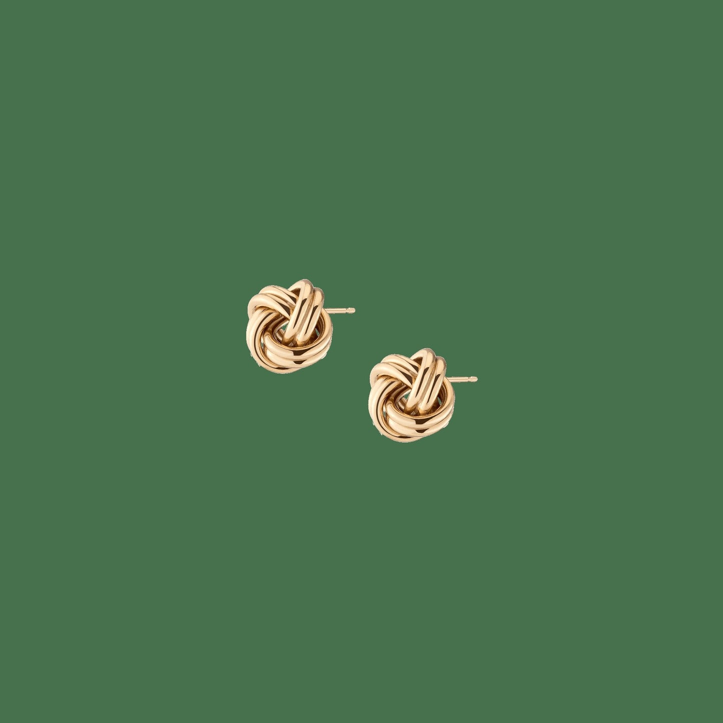 Gold Knot Stud Earrings