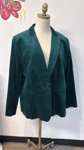 J. Crew Green Velveteen Blazer Jacket, 3X