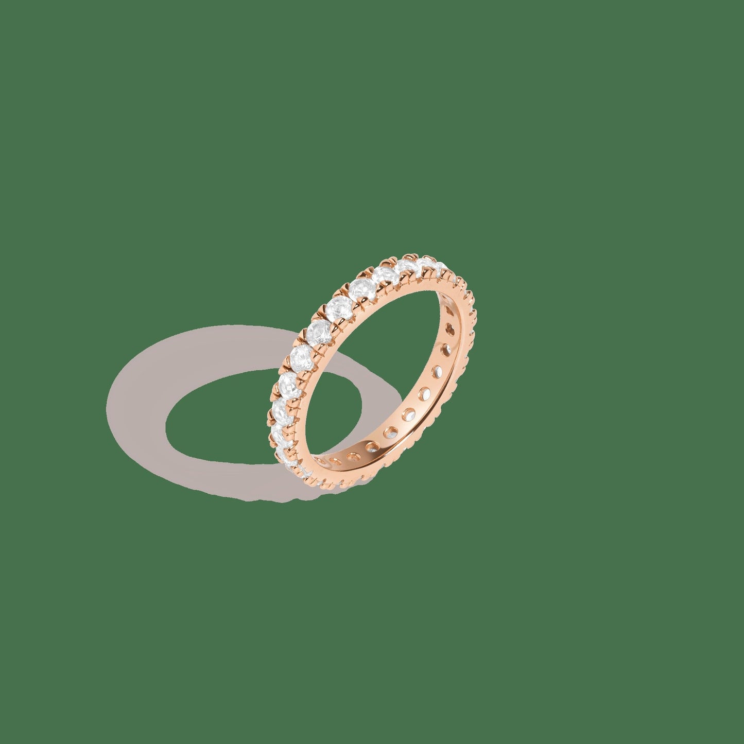 Lab Grown White Sapphire Eternity Ring